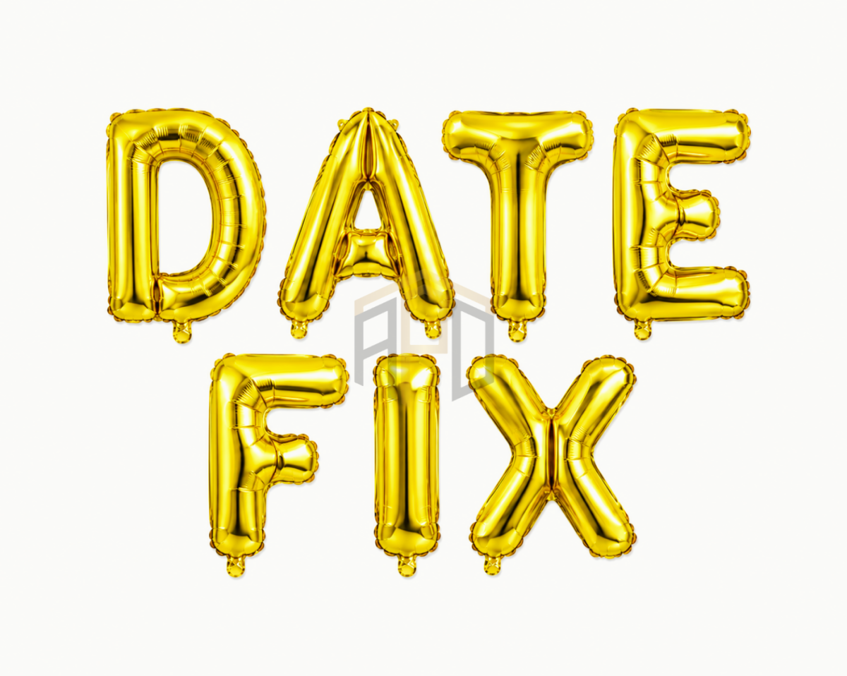 Date Fix Letter Foil Balloon Banner Set 16 Inch | Gold & Silver Party Decoration Balloons