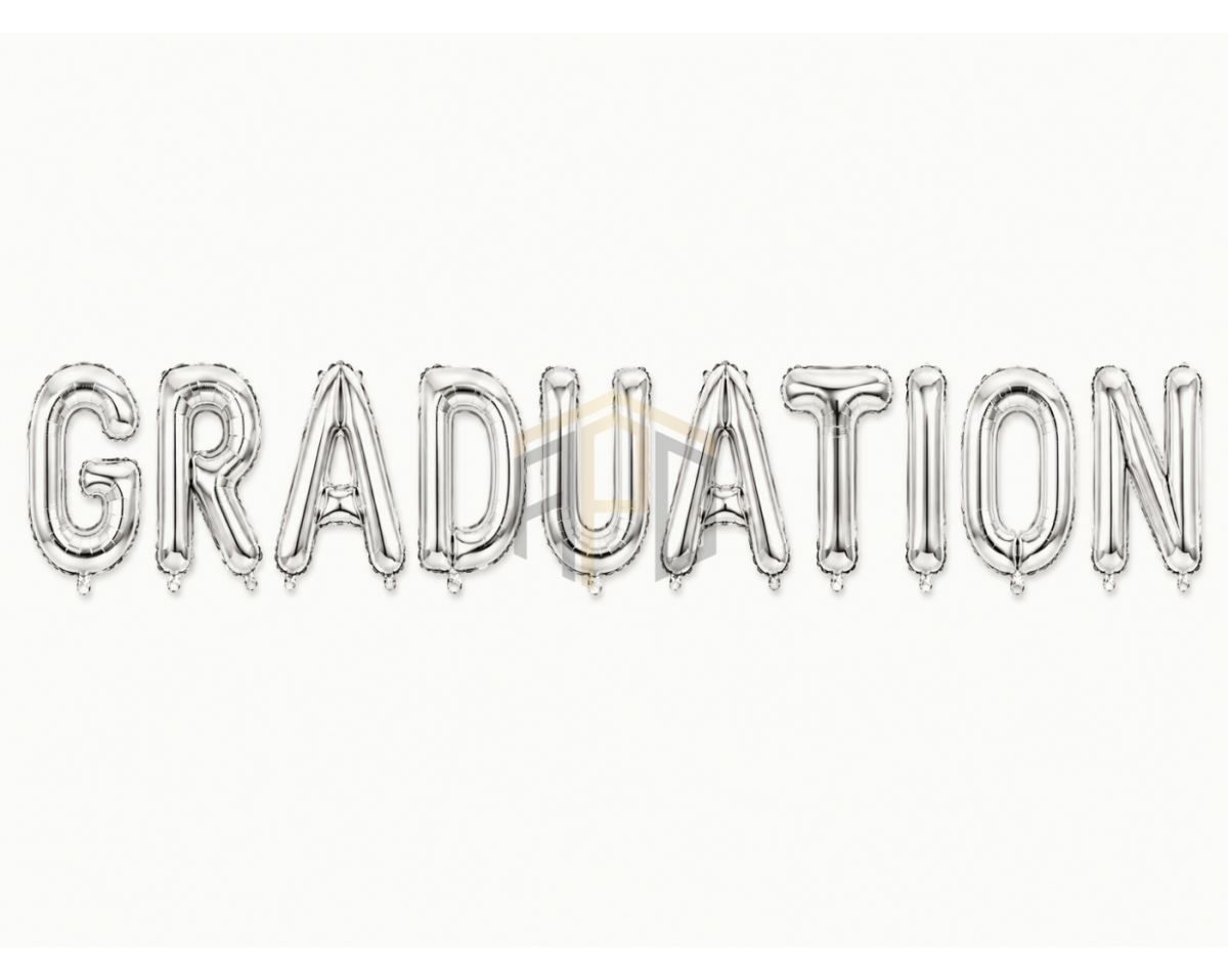 Graduation Letter Foil Balloon Banner Set – Gold & Silver Alphabet Balloons for Graduation Party Decoration