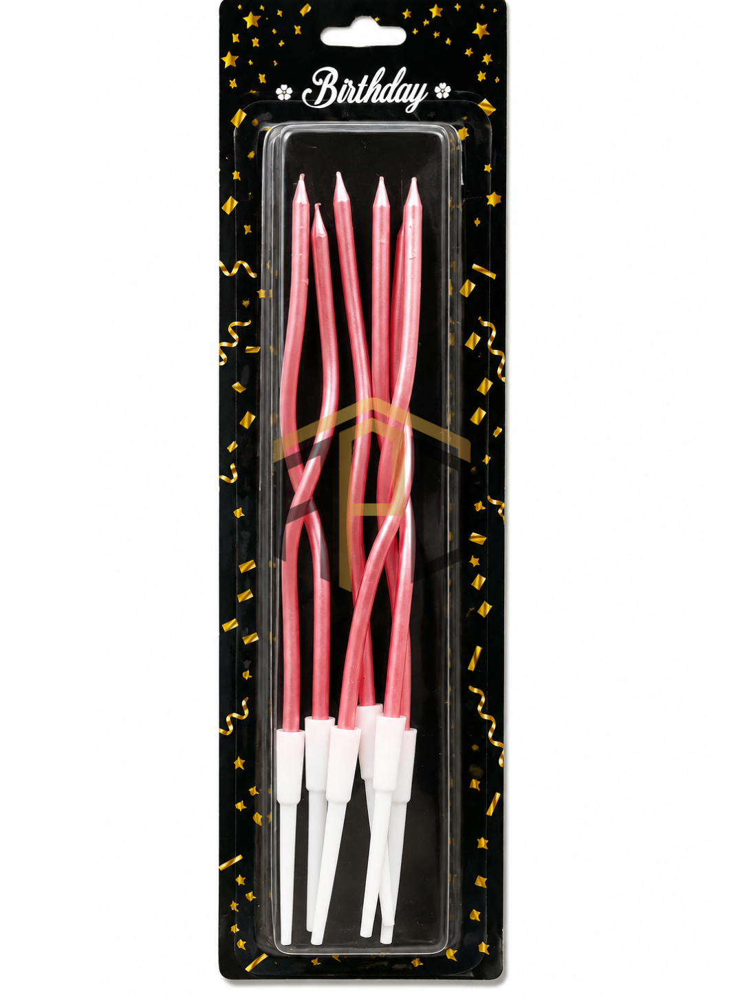 Metallic Spiral Birthday Candles Set – Gold, Silver, Red, Black, Dark Blue, Dark Pink, Light Pink, Green, White & Multi Colours Available