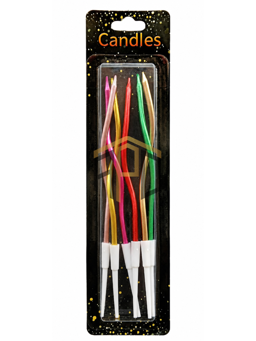 Metallic Spiral Birthday Candles Set – Gold, Silver, Red, Black, Dark Blue, Dark Pink, Light Pink, Green, White & Multi Colours Available
