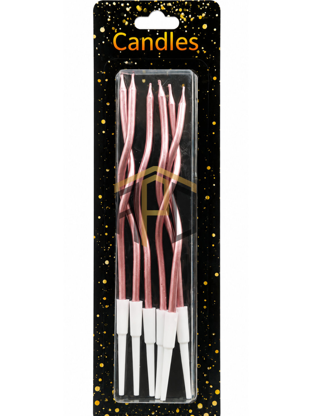 Metallic Spiral Birthday Candles Set – Gold, Silver, Red, Black, Dark Blue, Dark Pink, Light Pink, Green, White & Multi Colours Available