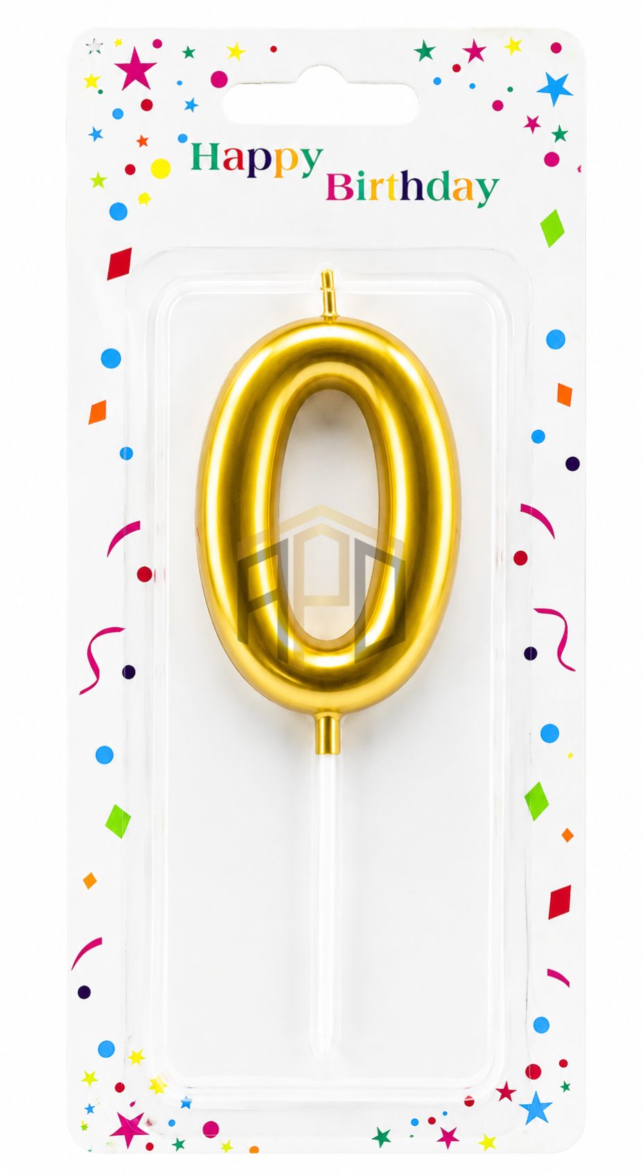 Gold Number Birthday Cake Candle (0-9) – Premium Metallic Number Candle for Birthday Cakes
