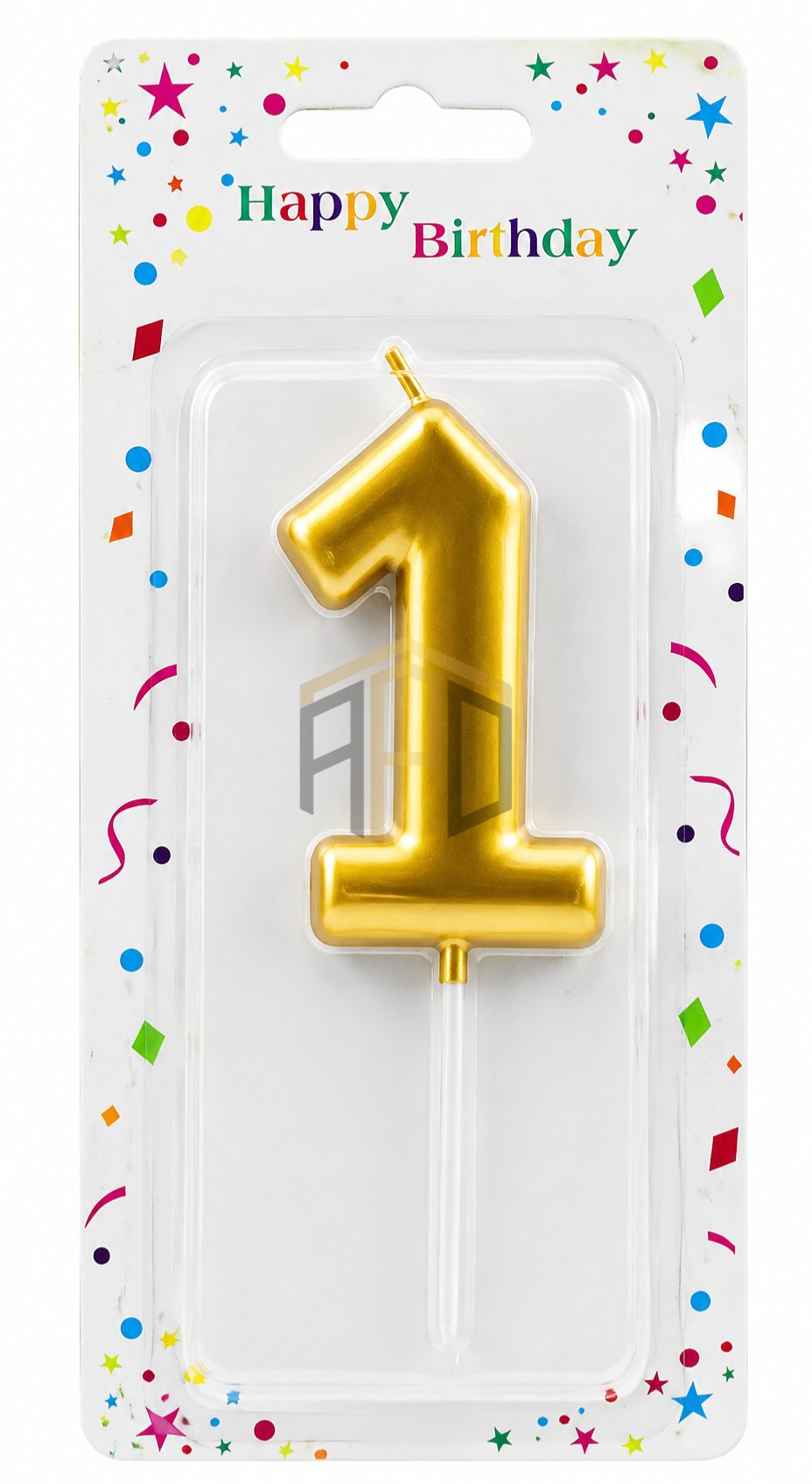 Gold Number Birthday Cake Candle (0-9) – Premium Metallic Number Candle for Birthday Cakes