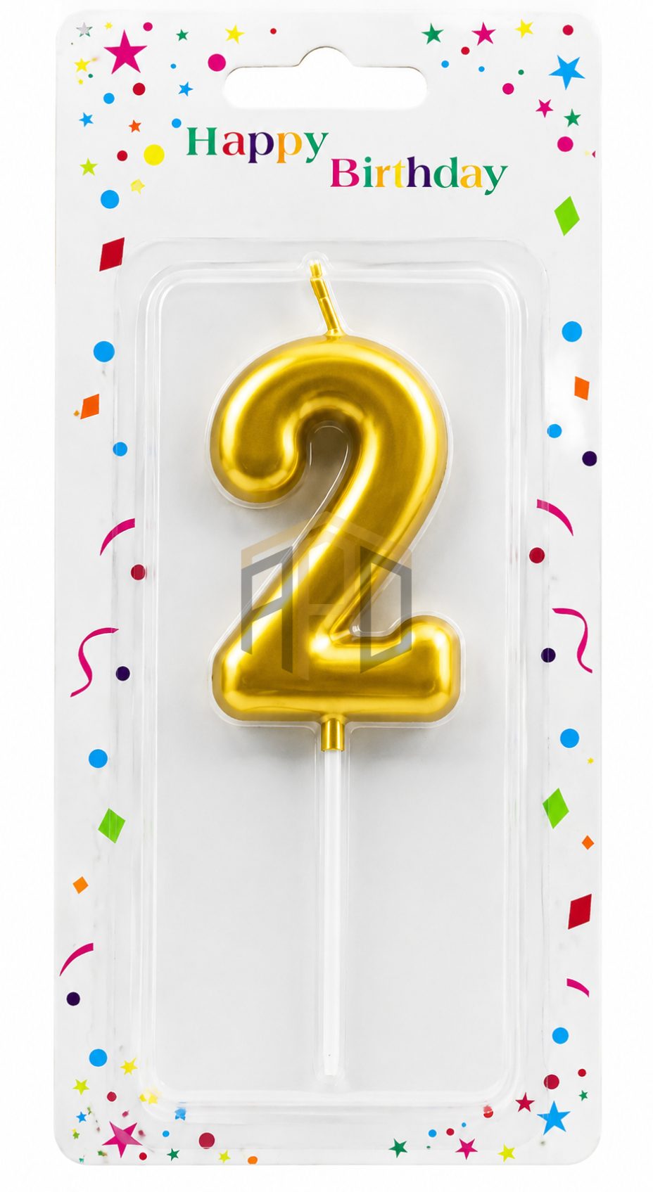 Gold Number Birthday Cake Candle (0-9) – Premium Metallic Number Candle for Birthday Cakes