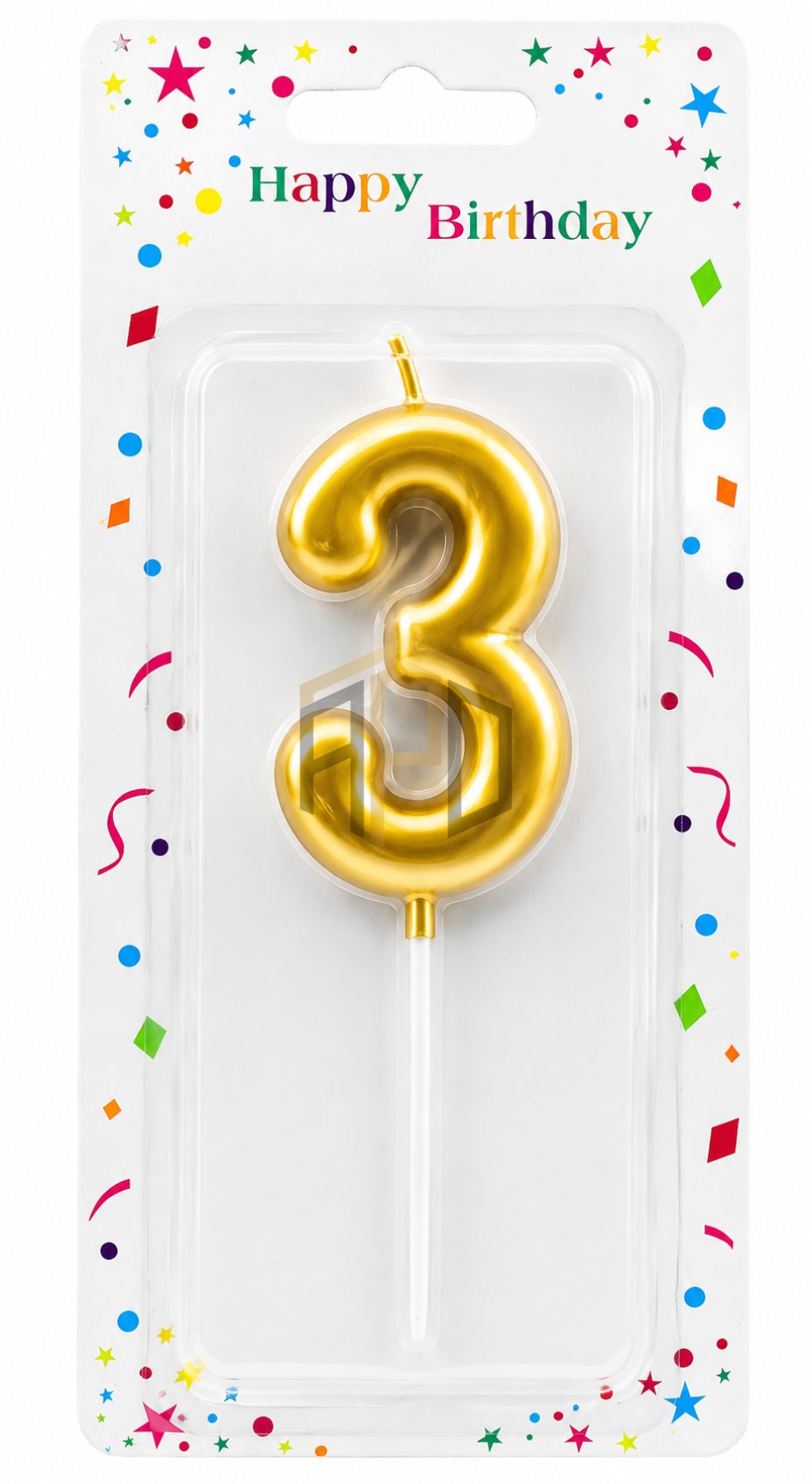 Gold Number Birthday Cake Candle (0-9) – Premium Metallic Number Candle for Birthday Cakes