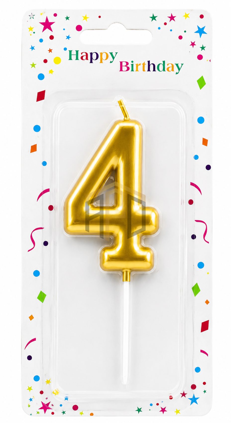 Gold Number Birthday Cake Candle (0-9) – Premium Metallic Number Candle for Birthday Cakes