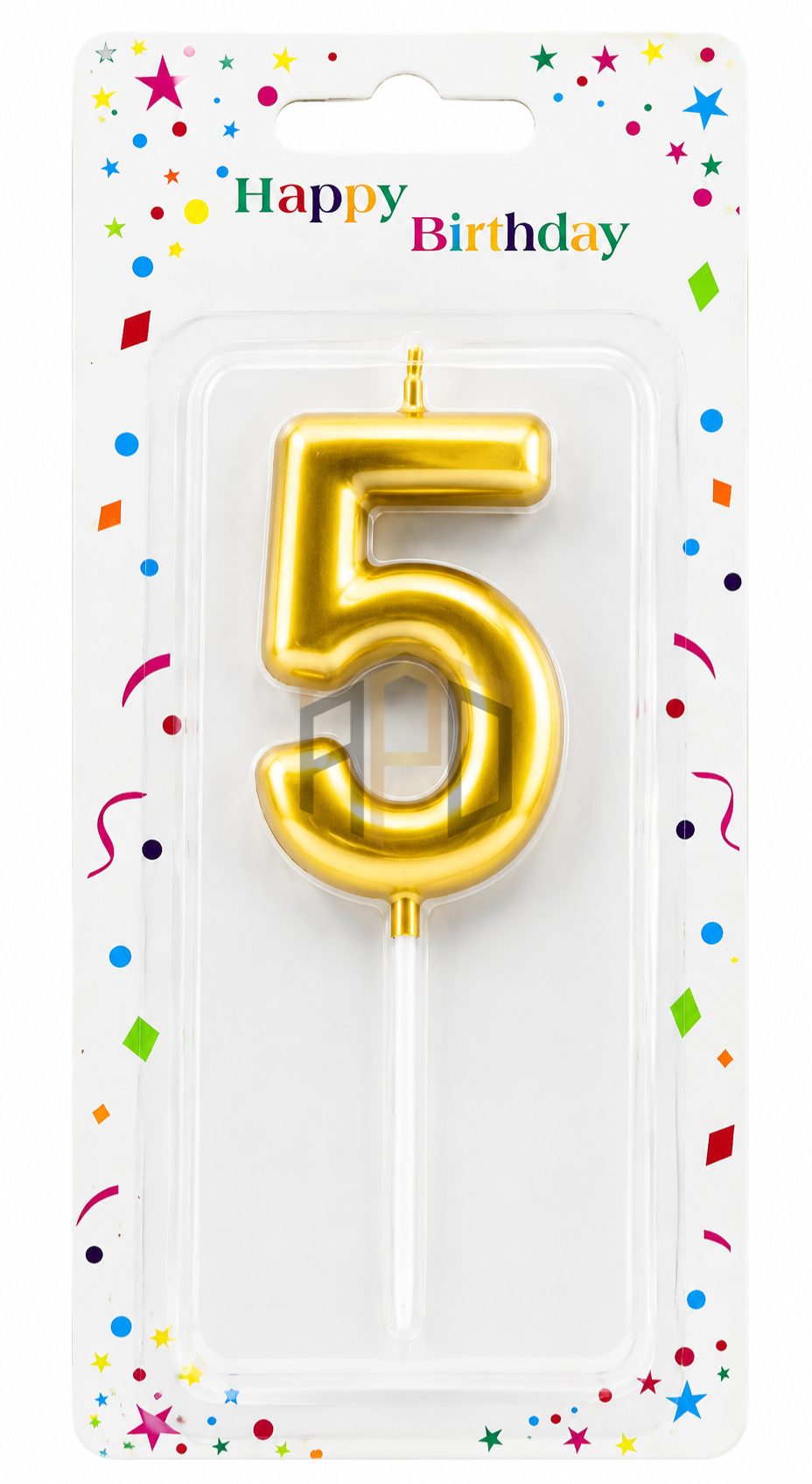 Gold Number Birthday Cake Candle (0-9) – Premium Metallic Number Candle for Birthday Cakes