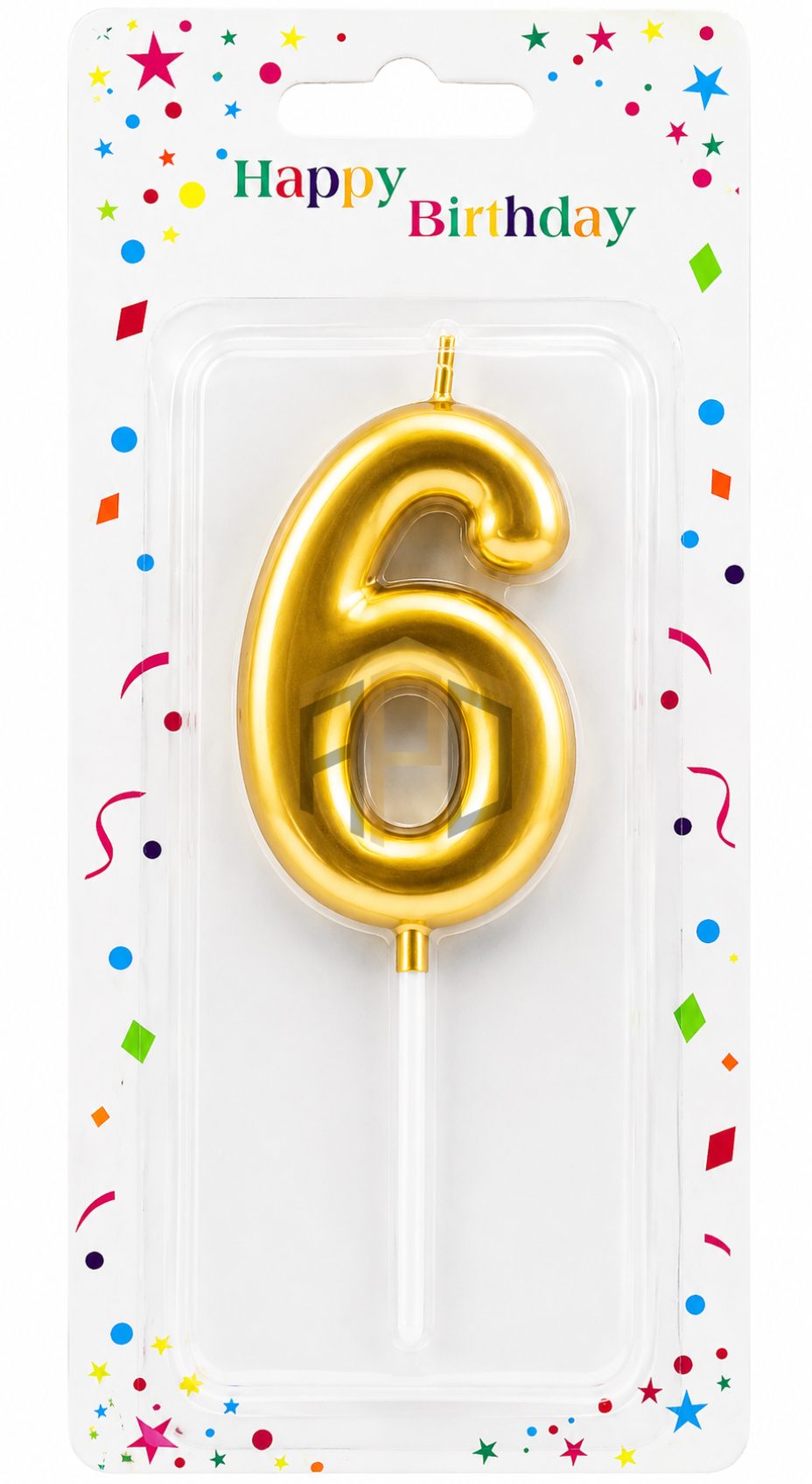Gold Number Birthday Cake Candle (0-9) – Premium Metallic Number Candle for Birthday Cakes