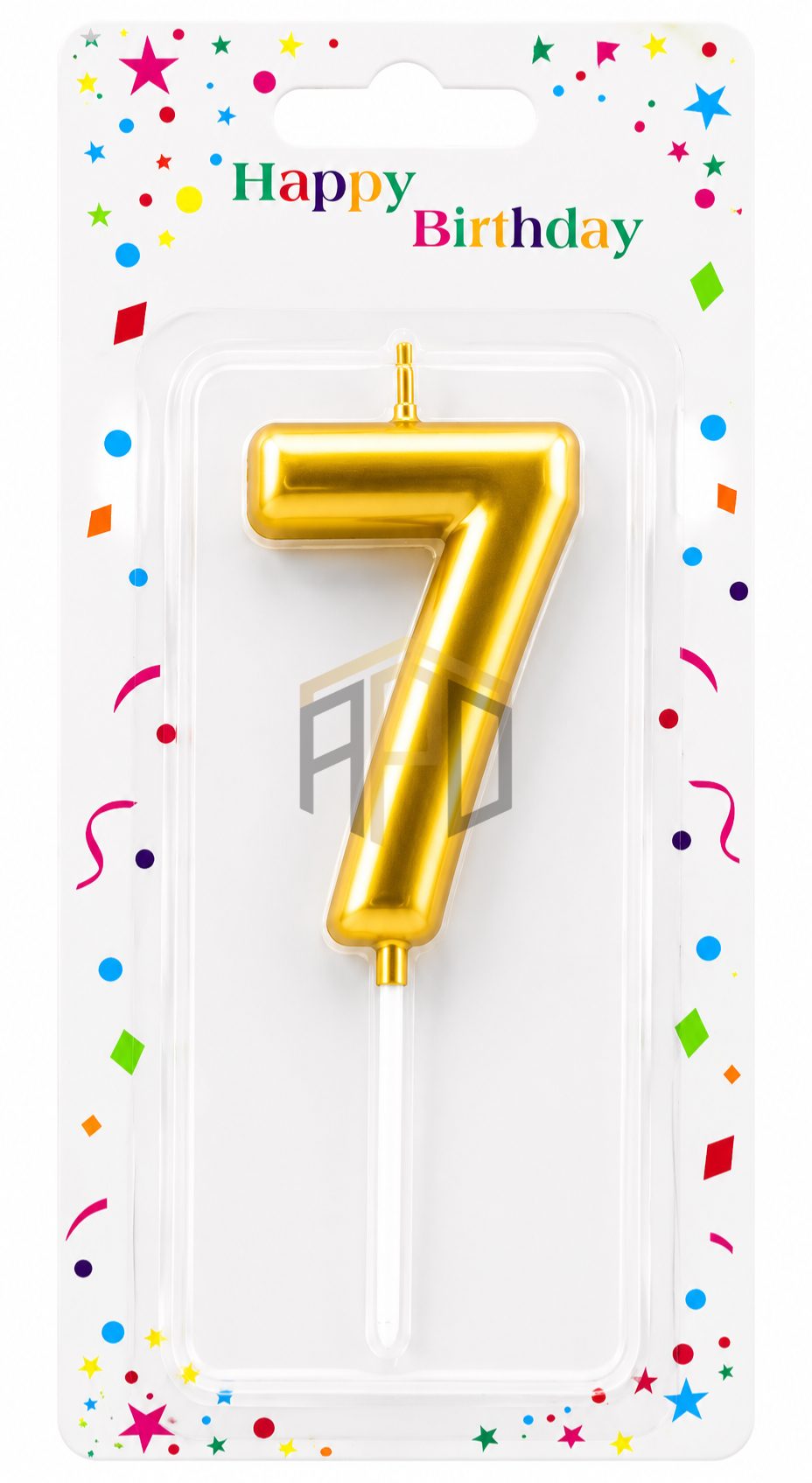 Gold Number Birthday Cake Candle (0-9) – Premium Metallic Number Candle for Birthday Cakes