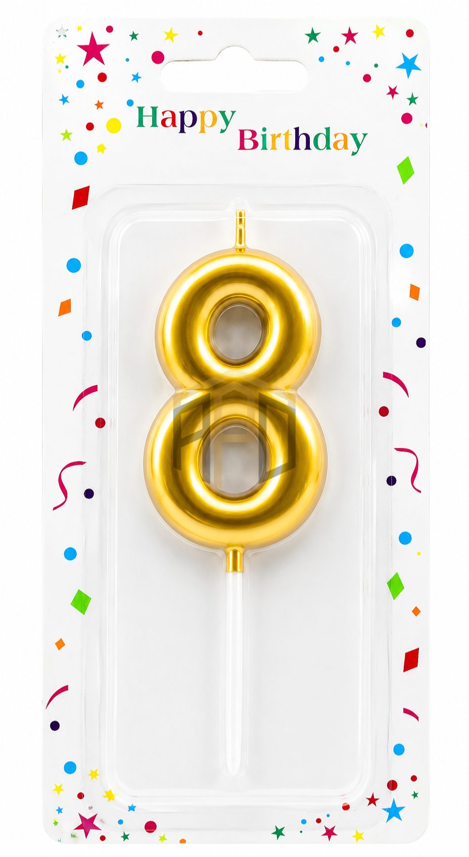 Gold Number Birthday Cake Candle (0-9) – Premium Metallic Number Candle for Birthday Cakes