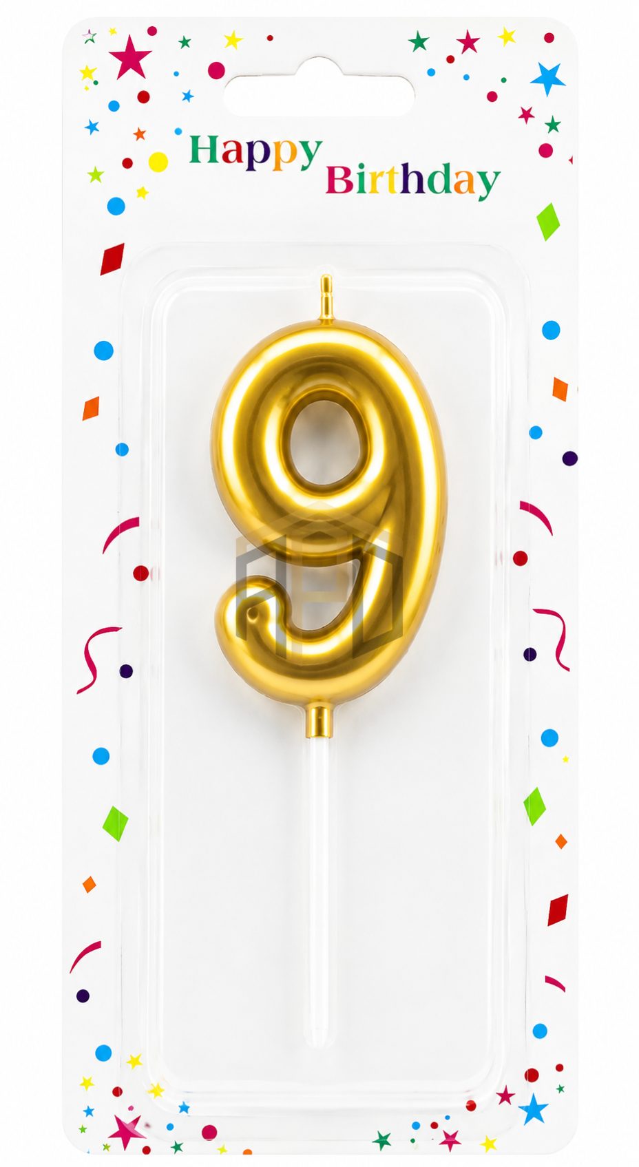 Gold Number Birthday Cake Candle (0-9) – Premium Metallic Number Candle for Birthday Cakes