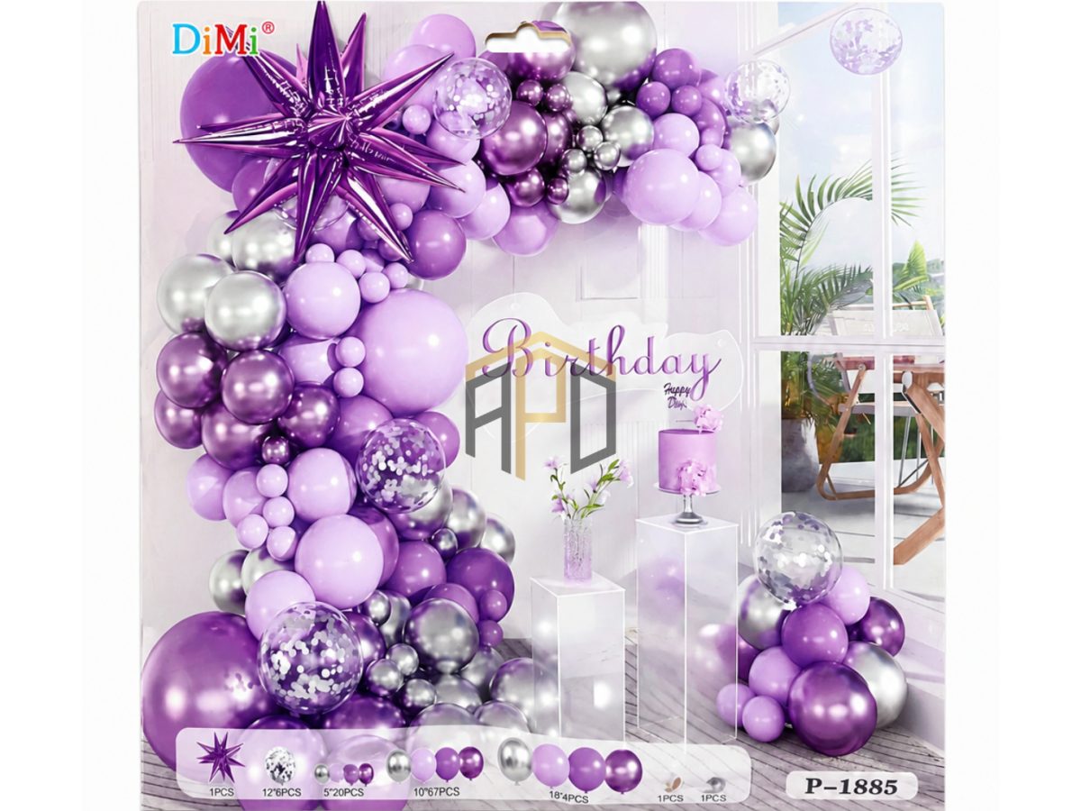 Purple Balloon Arch Kit Karachi | Birthday Bridal Decorations
