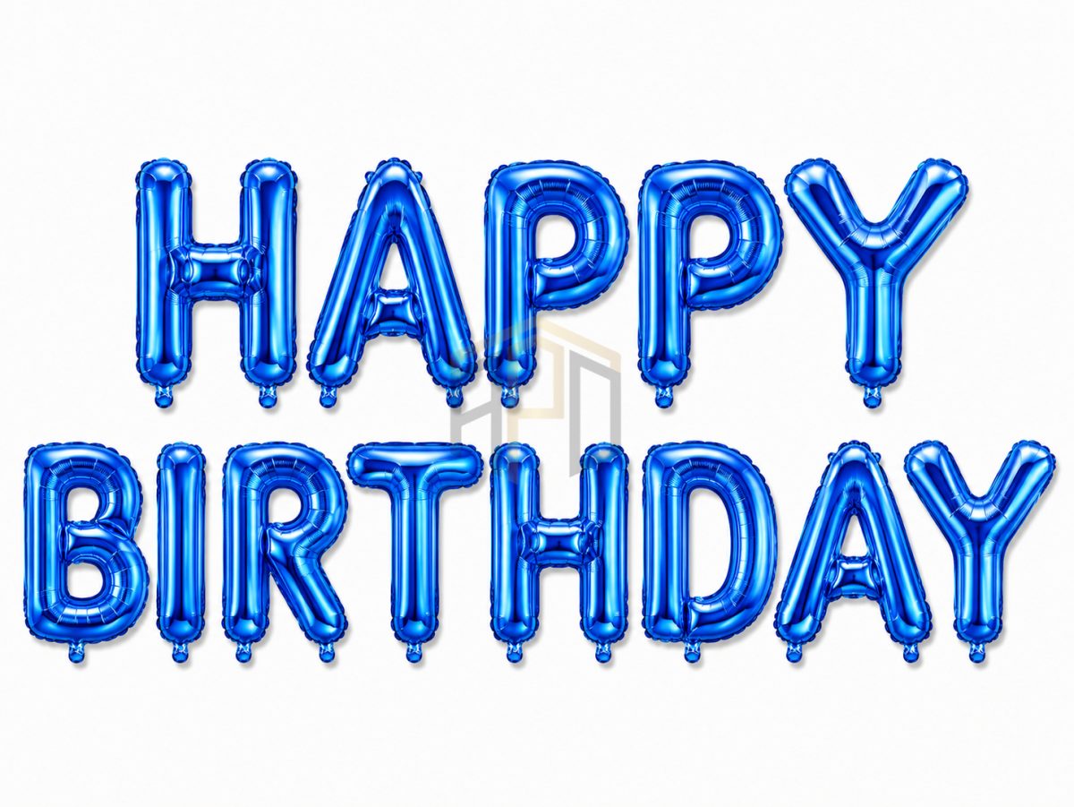 Happy Birthday Letter Foil Balloon Banner for Birthday Party Decorations | Gold, Silver, Red, Black, Rose Gold, Pink, Blue & Multi Color