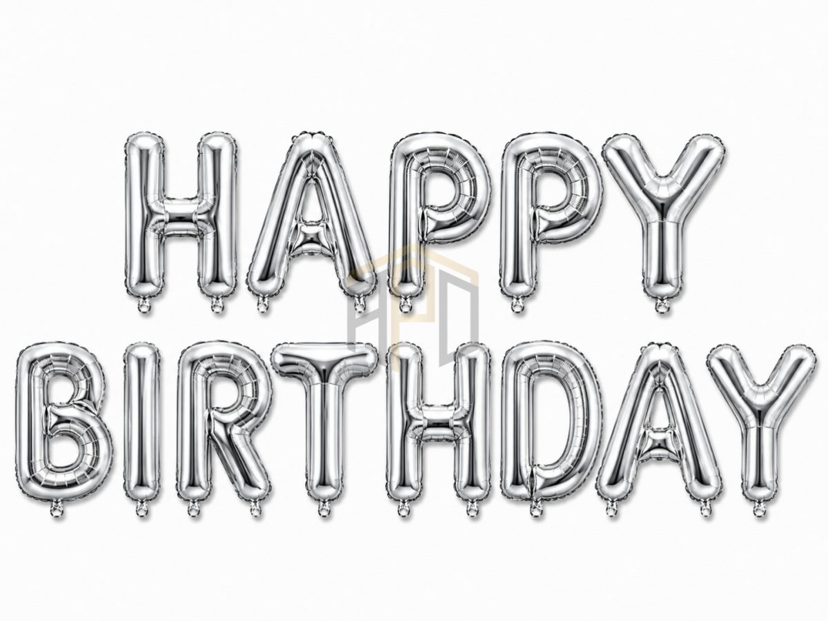 Happy Birthday Letter Foil Balloon Banner for Birthday Party Decorations | Gold, Silver, Red, Black, Rose Gold, Pink, Blue & Multi Color