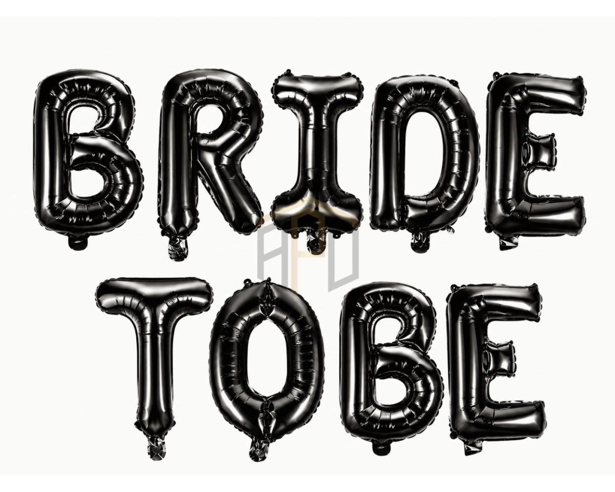 Premium Bride To Be Letter Foil Balloon Banner Set – Golden, Silver, Red, Black, Pink & Rose Gold