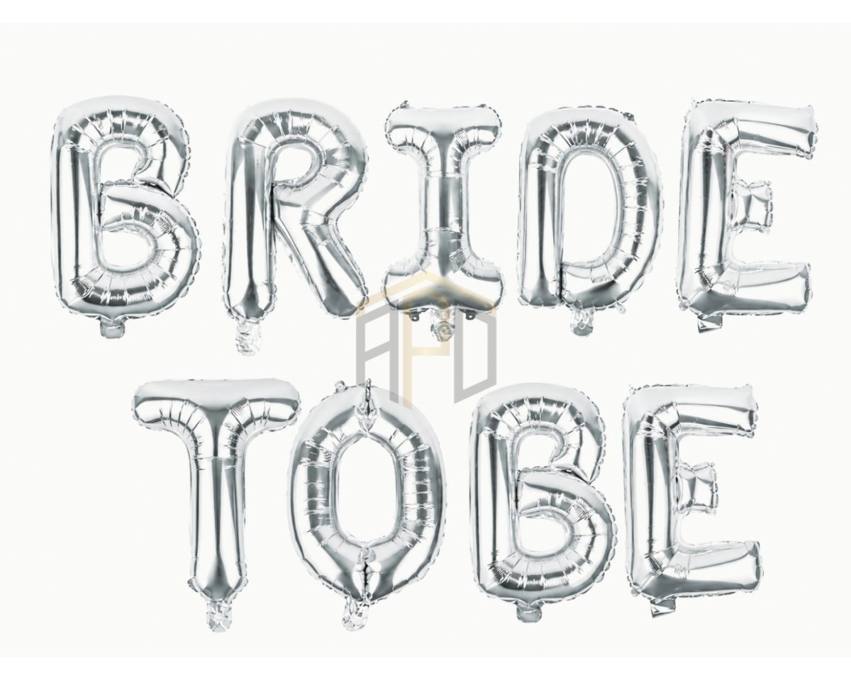 Premium Bride To Be Letter Foil Balloon Banner Set – Golden, Silver, Red, Black, Pink & Rose Gold