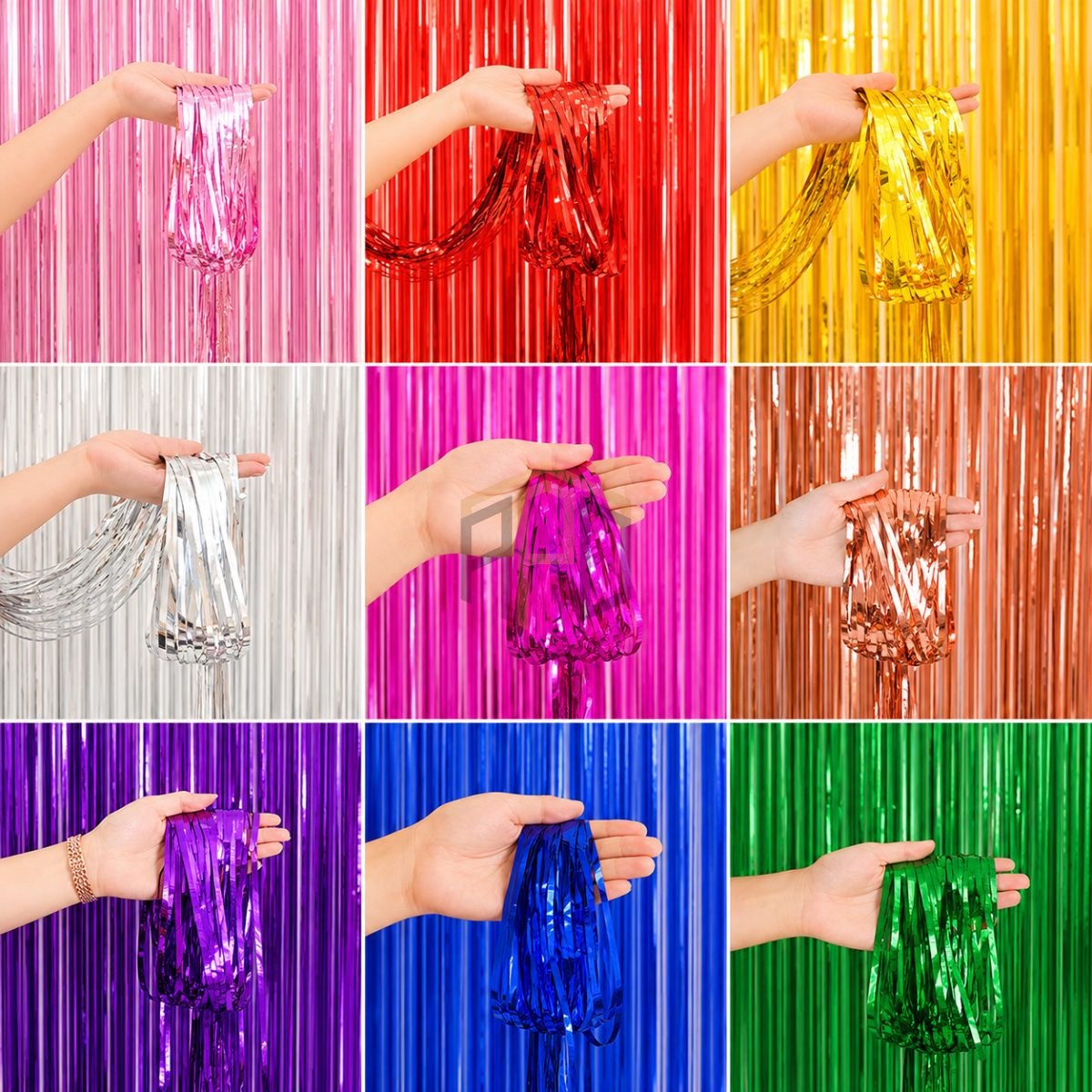 Foil Fringe Curtain Backdrop – 2ft × 5ft (1 Packet)