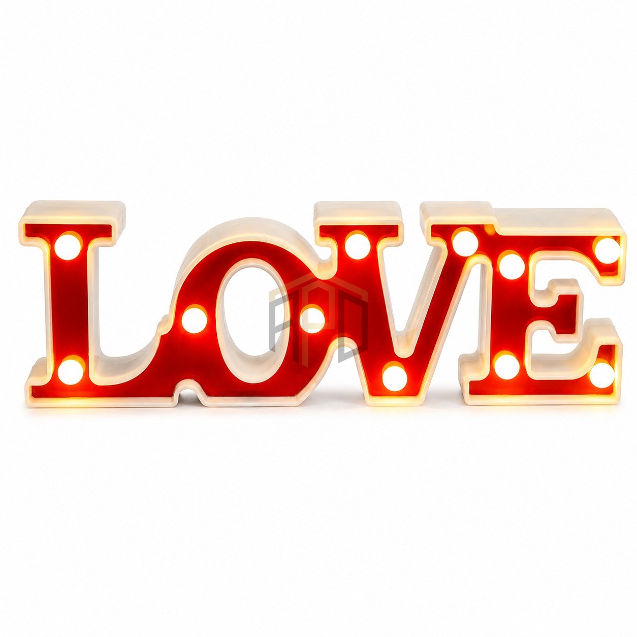 LOVE Marquee Light Red Bulbs - Romantic Wedding Decoration