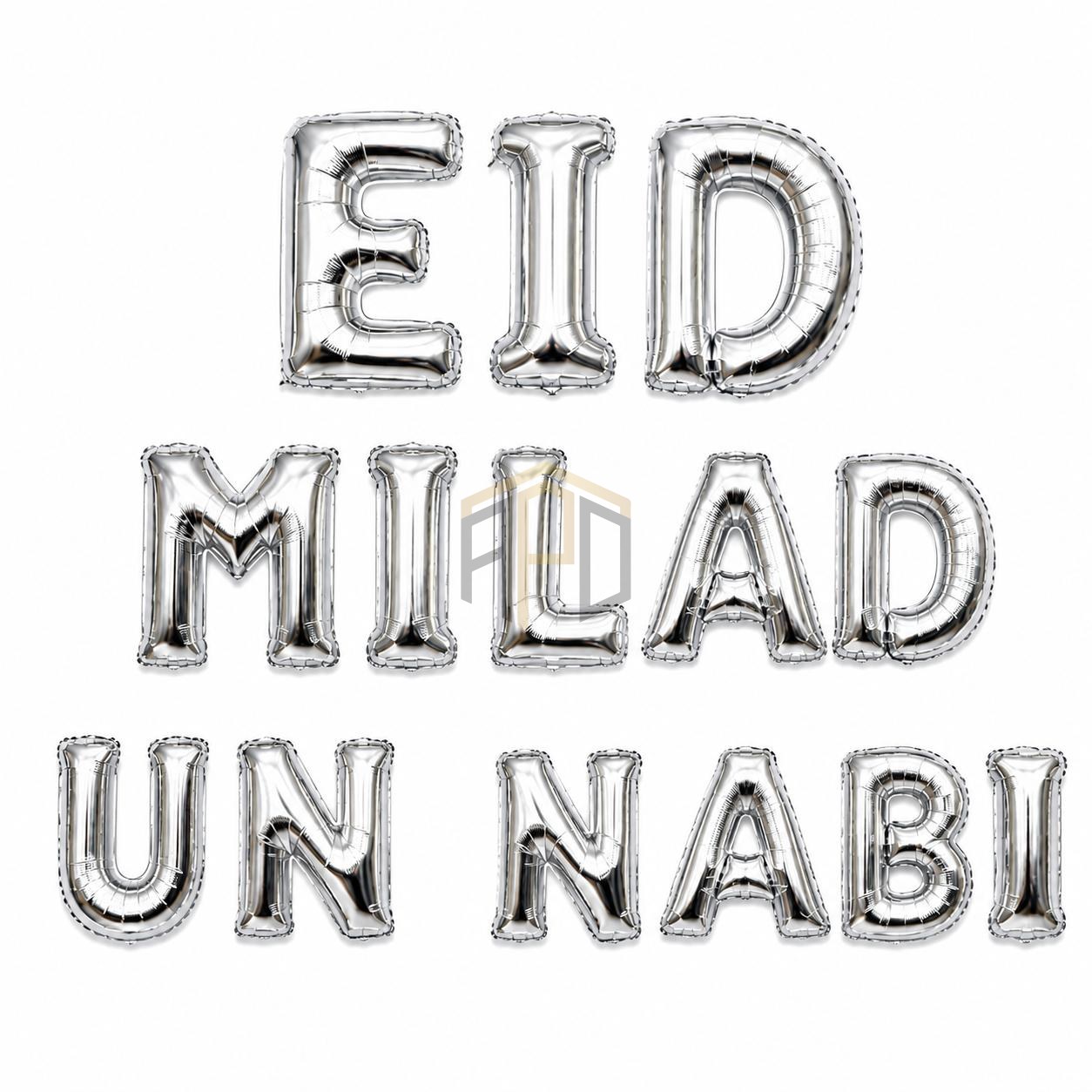 Eid Milad Un Nabi Foil Balloon Letters Gold Silver - Islamic Decor