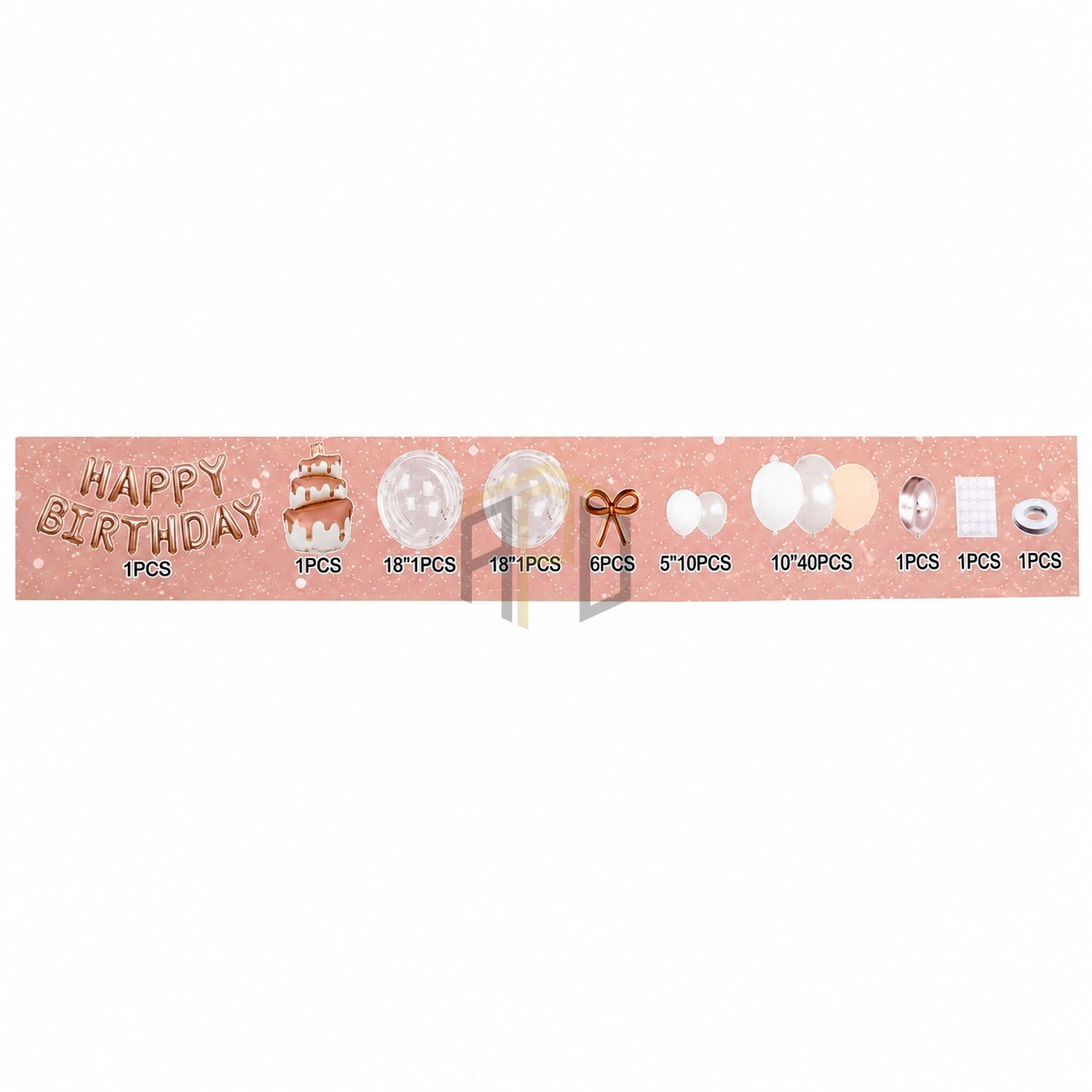 Happy Birthday Pink Balloon Decoration Set