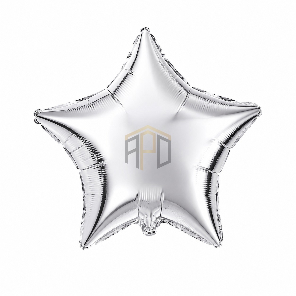 16 Inch Silver & Green Star Foil Balloons