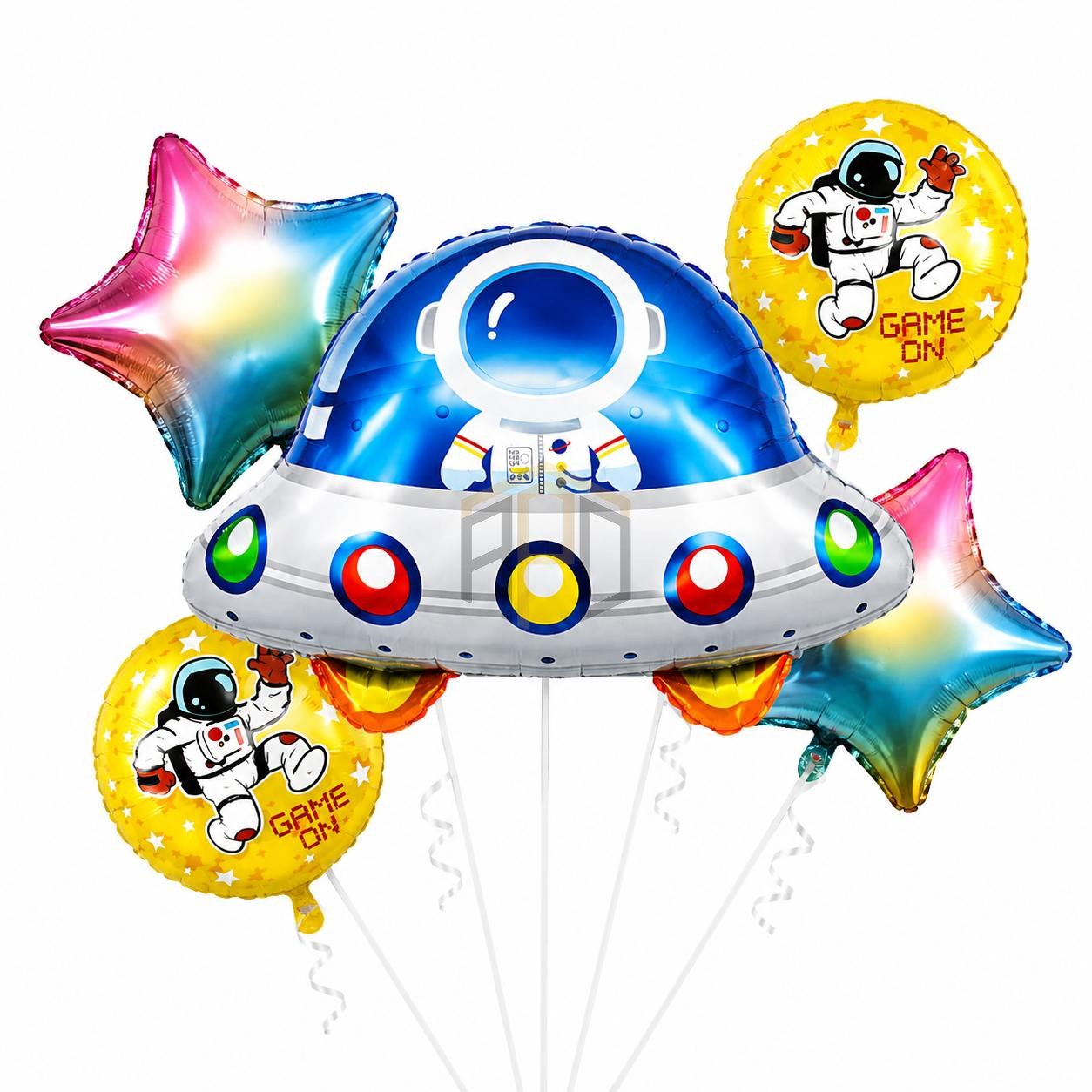 Space Astronaut UFO Foil Balloon Set 5 Pcs | Astronaut Birthday Balloons