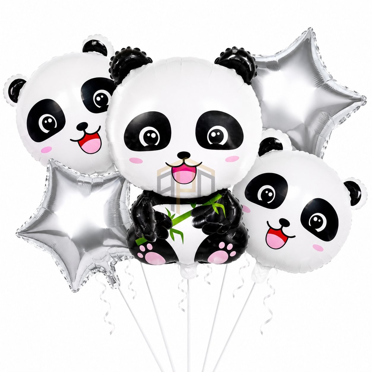 Panda Foil Balloon Set 5 Pcs | Cute Panda Birthday Balloons