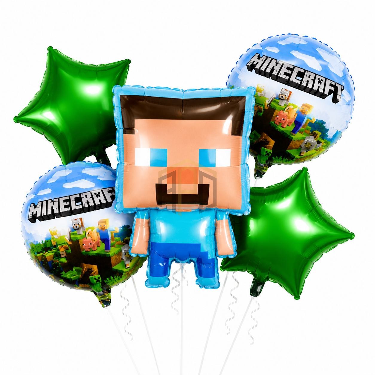 Minecraft Foil Balloon Set 5 Pcs
