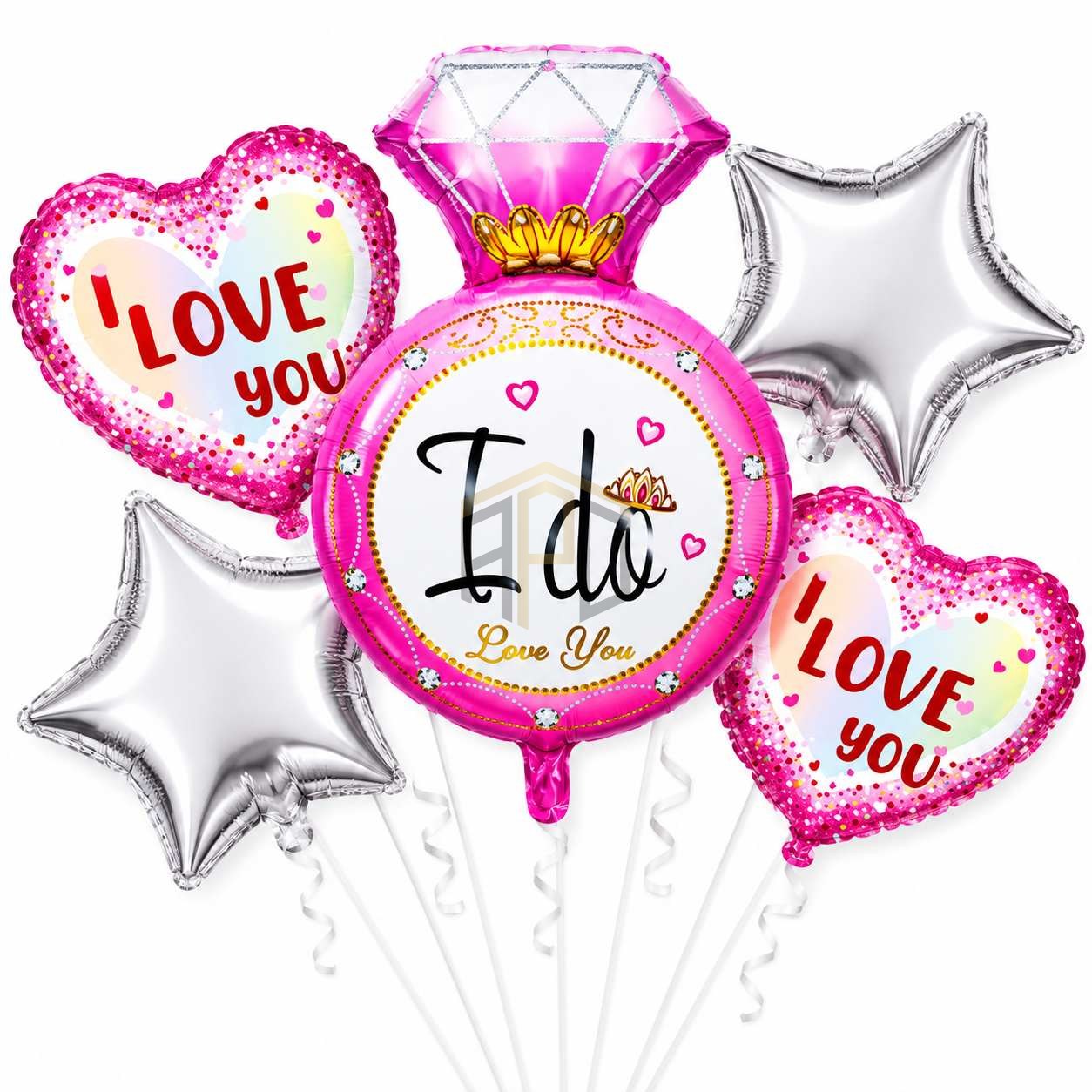 I Do Love You Foil Balloon Set 5 Pcs