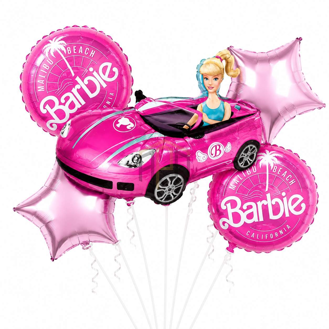 Barbie Car Foil Balloon Set 5 Pcs