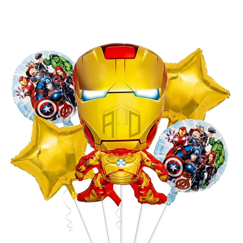 Avengers Iron Man Foil Balloon Set 5 Pcs
