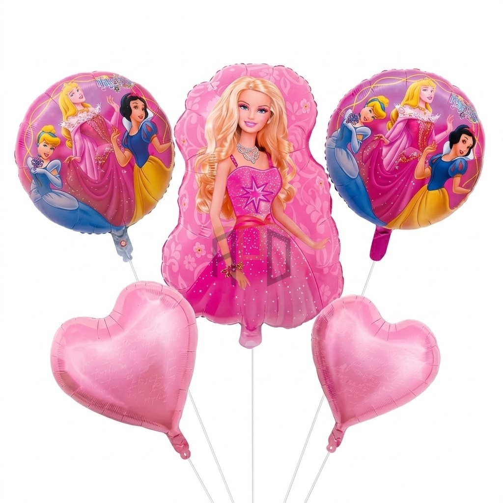 Barbie Princess Foil Balloon Set 5 Pcs