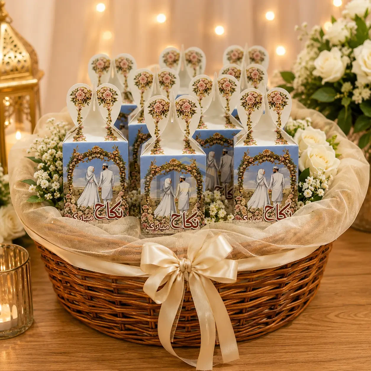 Wedding Chuwara Box – Nikah Mubarak (100pcs)