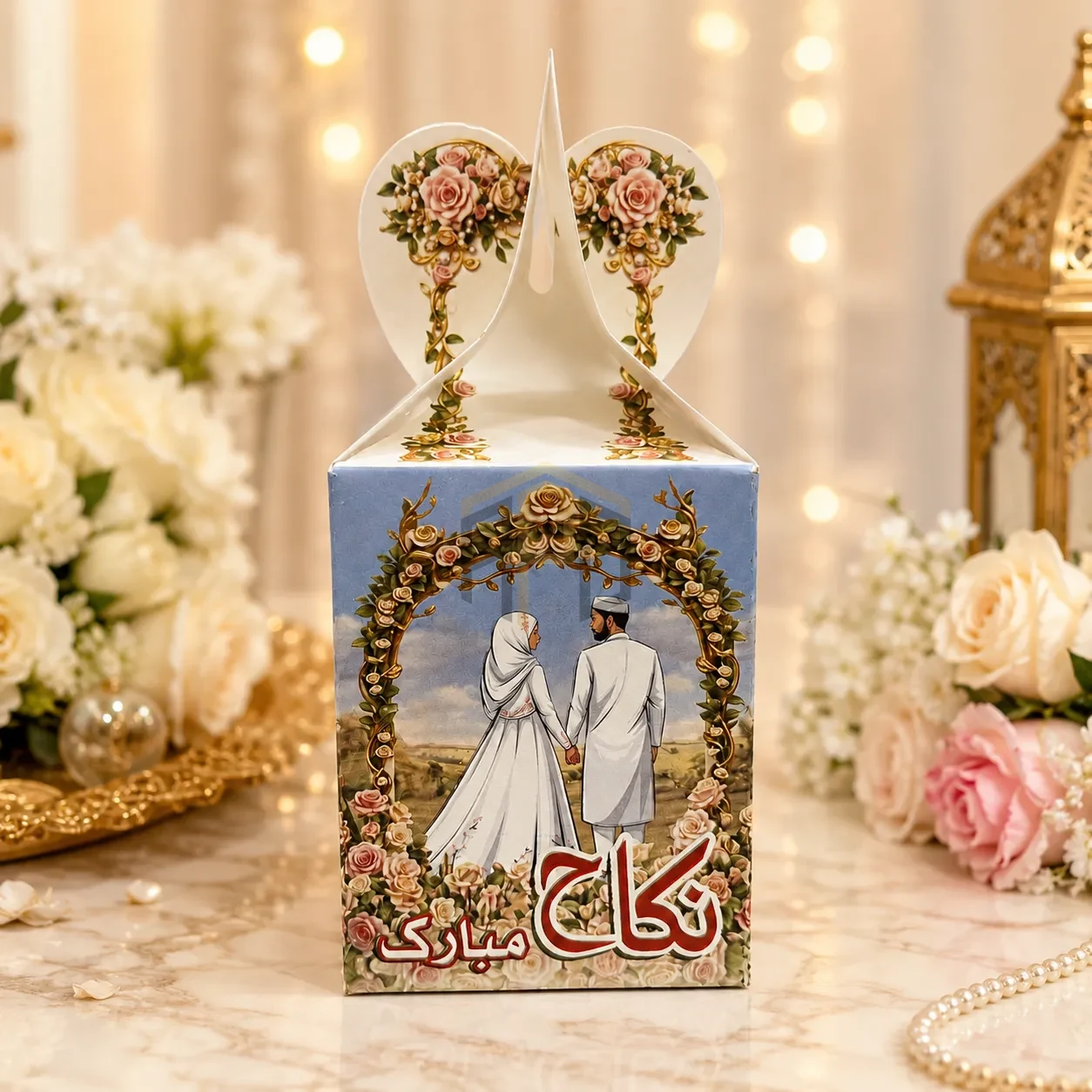 Wedding Chuwara Box – Nikah Mubarak (100pcs)
