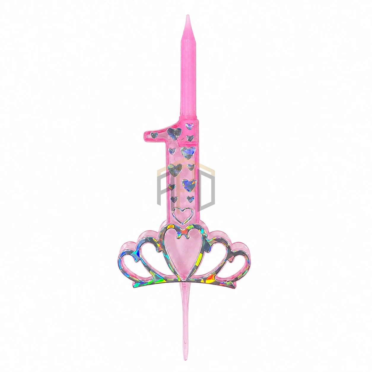 Pink Heart Cake Candle