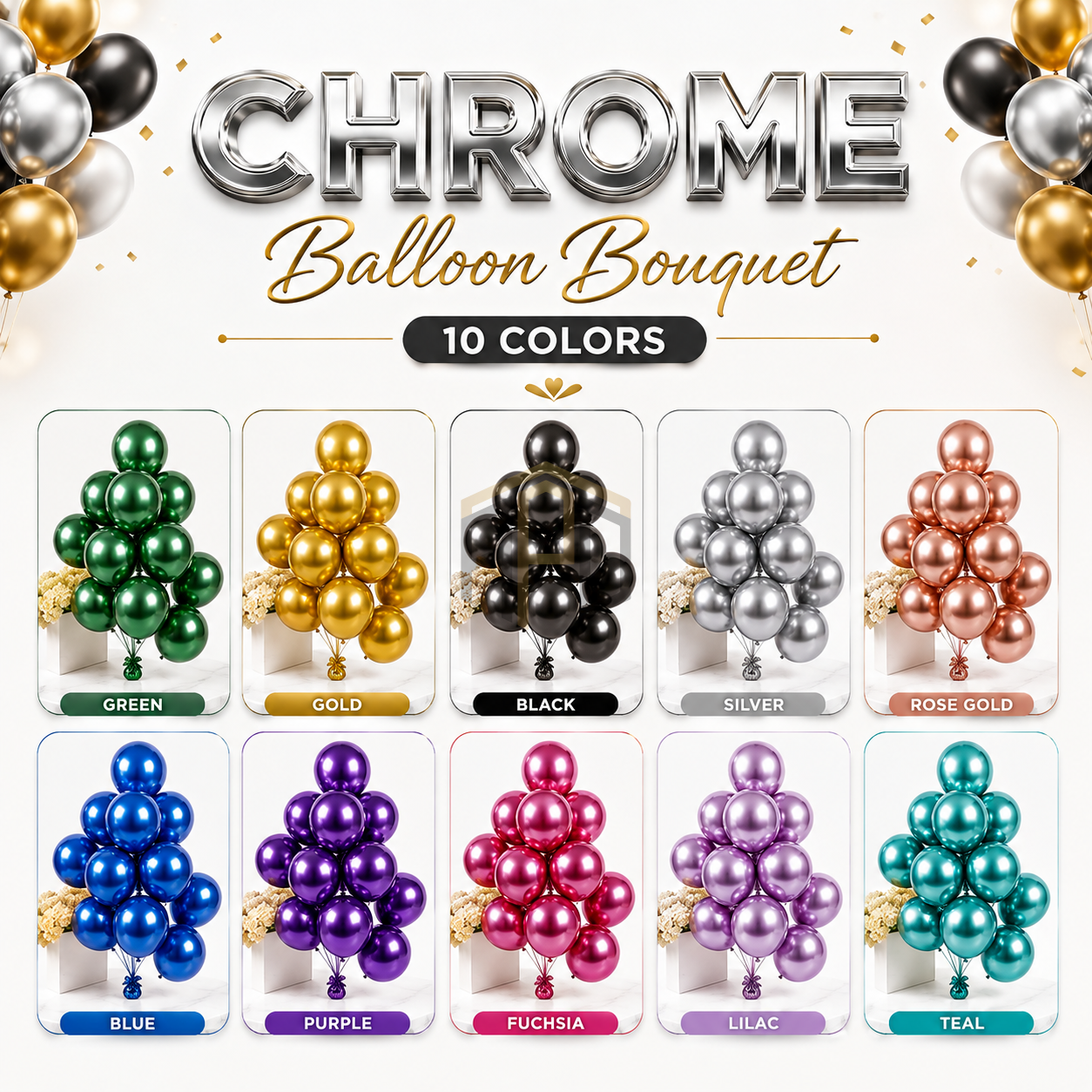 Metallic Shine Balloons 10 Pcs