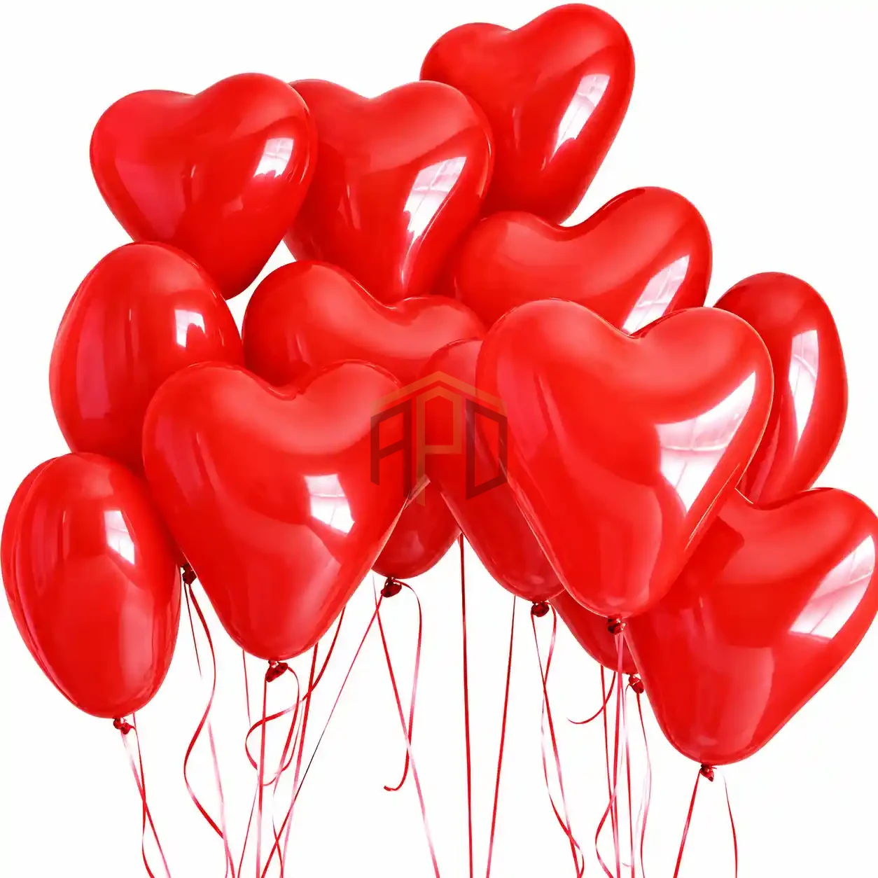 Heart Shape Balloons Red & White (10pcs)
