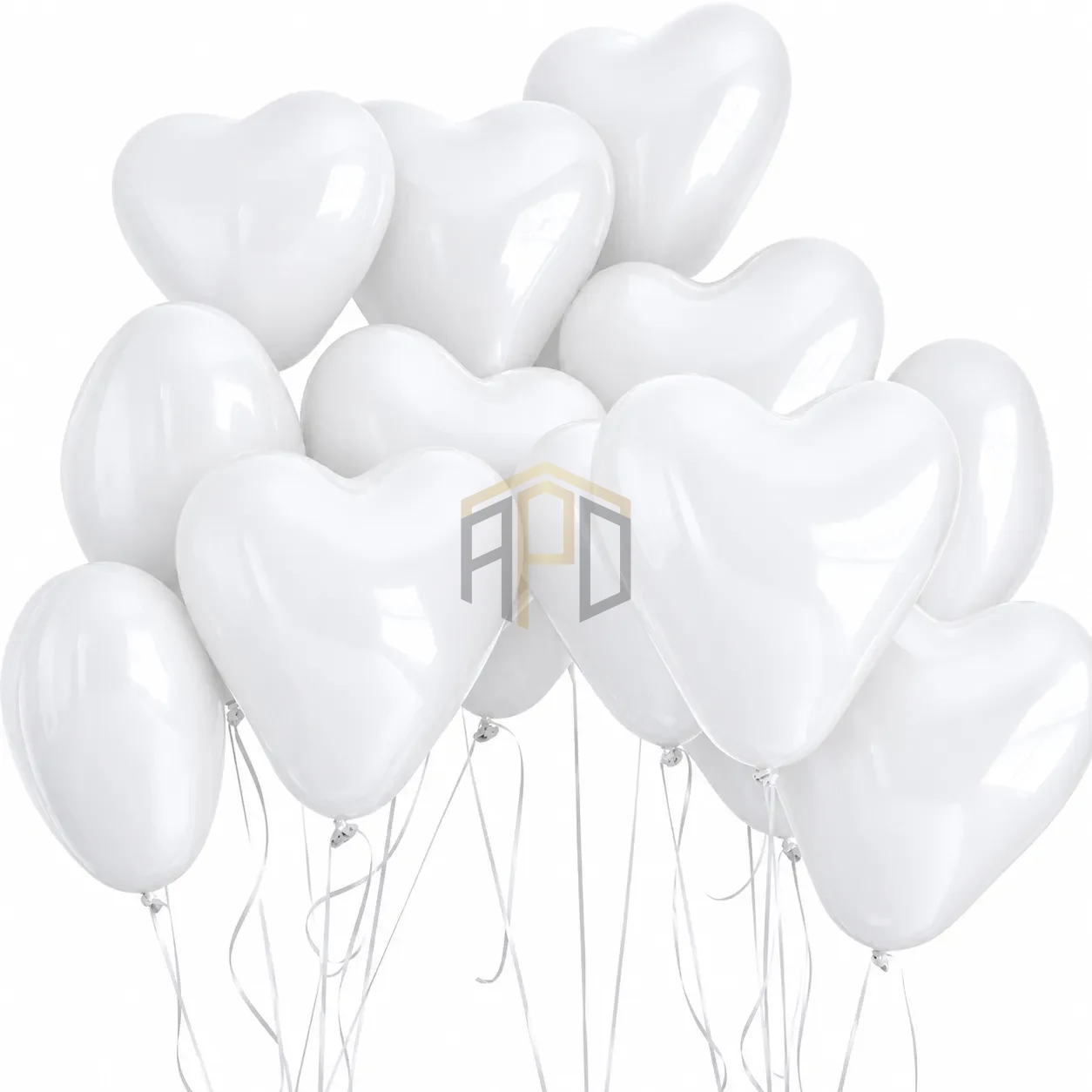 Heart Shape Balloons Red & White (10pcs)