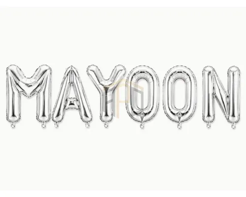 MAYOON Letter Foil Balloon Banner Set – Gold & Silver