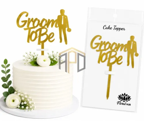 Groom To Be Cake Topper – Premium Acrylic Bridal Shower Cake Decoration