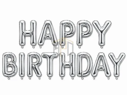 Happy Birthday Letter Foil Balloon Banner for Birthday Party Decorations | Gold, Silver, Red, Black, Rose Gold, Pink, Blue & Multi Color