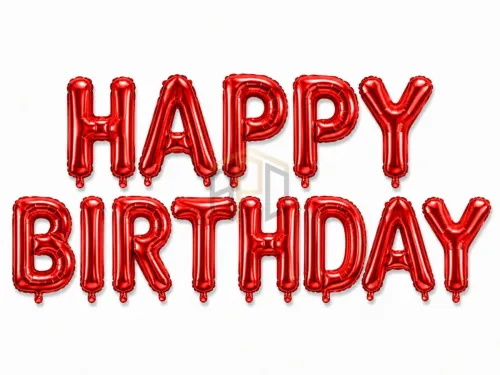 Happy Birthday Letter Foil Balloon Banner for Birthday Party Decorations | Gold, Silver, Red, Black, Rose Gold, Pink, Blue & Multi Color