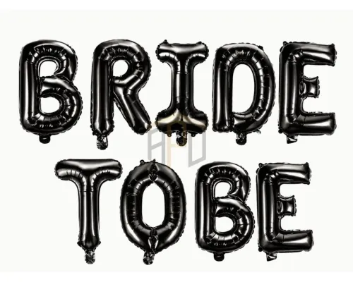Premium Bride To Be Letter Foil Balloon Banner Set – Golden, Silver, Red, Black, Pink & Rose Gold