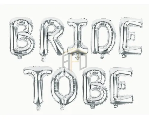 Premium Bride To Be Letter Foil Balloon Banner Set – Golden, Silver, Red, Black, Pink & Rose Gold