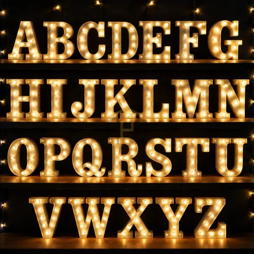 LED Marquee Letter Lights – Custom Name & Message Light Up Letters for Birthday and Events