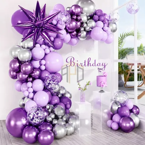 Purple Balloon Arch Kit Karachi | Birthday Bridal Decorations