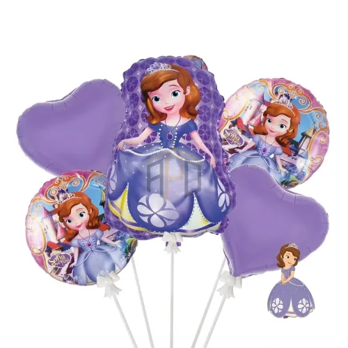 Sofia the First Foil Balloon Set 5 Pcs