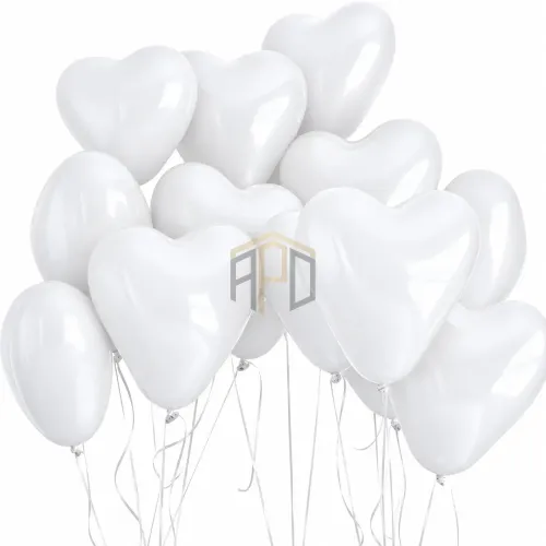 Heart Shape Balloons Red & White (10pcs)