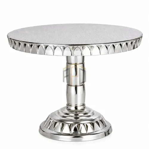 Round Cake Table Stand | Golden & Silver