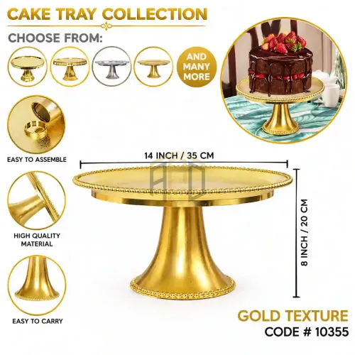 Gold Beaded Cake Stand | Wedding & Event Decoration